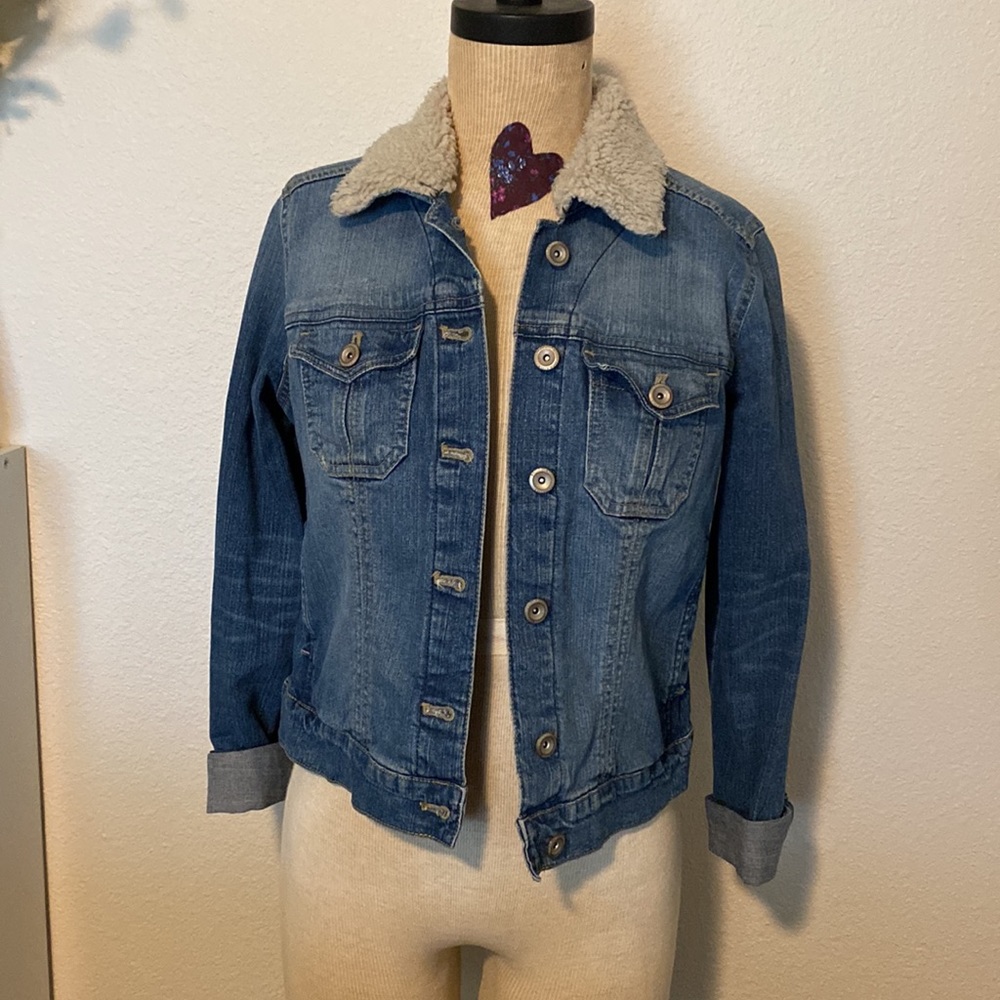 Sonoma denim Sherpa collared jacket